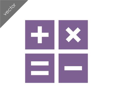 Hesap Makinesi Düz Simgesi