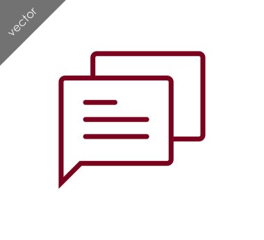 Konuşma kabarcıklar düz simgesini 