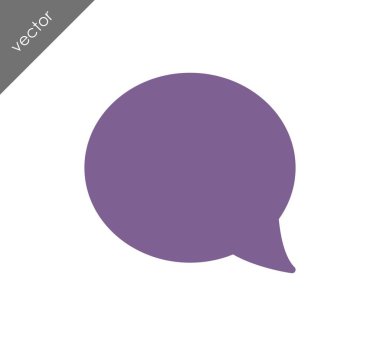 Konuşma balonu düz simgesinin 