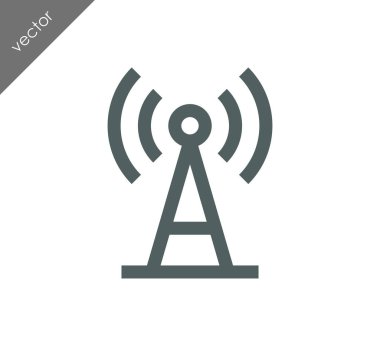 Anten düz simgesi