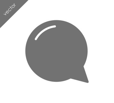 Konuşma balonu düz simgesinin 