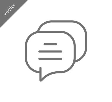 Konuşma kabarcıklar düz simgesini 