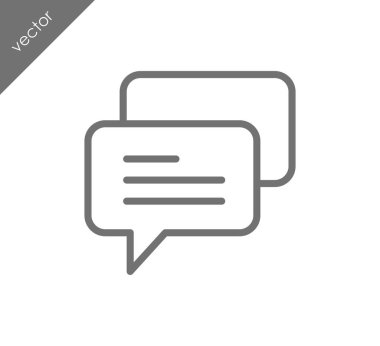 Konuşma kabarcıklar düz simgesini 