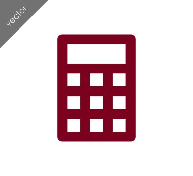 Hesap Makinesi Düz Simgesi