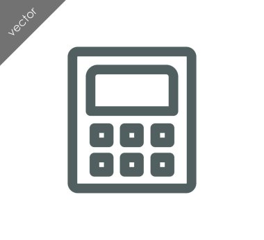 Hesap Makinesi Düz Simgesi