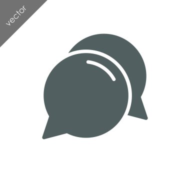 Görüşme düz simgesi