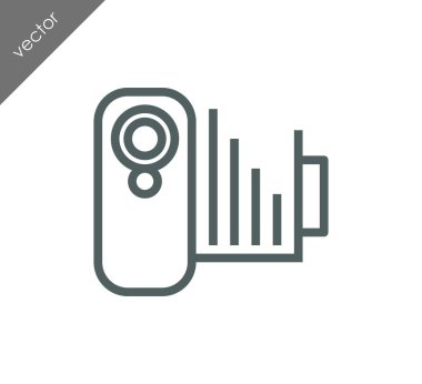 video kamera düz simgesi