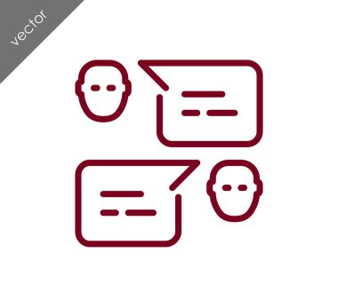 Konuşma kabarcıklar düz simgesini 