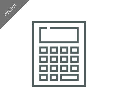 Hesap Makinesi Düz Simgesi