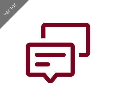 Konuşma kabarcıklar düz simgesini 