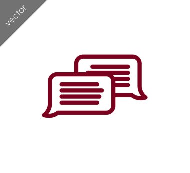 Konuşma kabarcıklar düz simgesini 