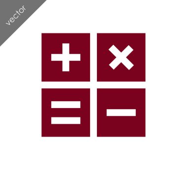 Hesap Makinesi Düz Simgesi