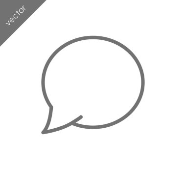 Konuşma balonu düz simgesinin 