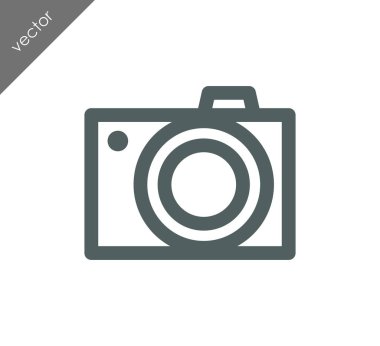 Kamera simgesi düz işareti