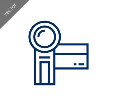 video kamera düz simgesi