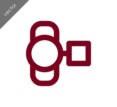 video kamera düz simgesi