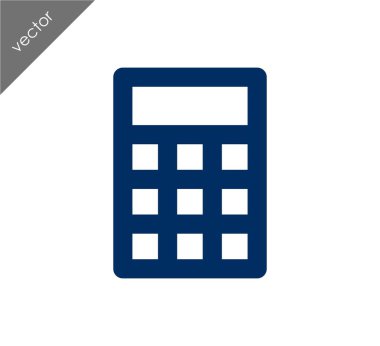 Hesap Makinesi Düz Simgesi