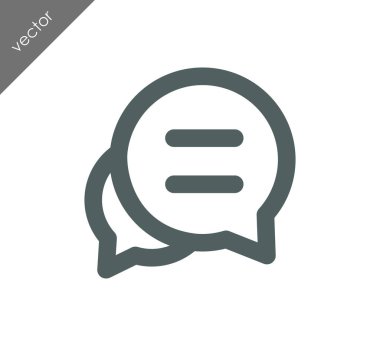 Konuşma kabarcıklar düz simgesini 