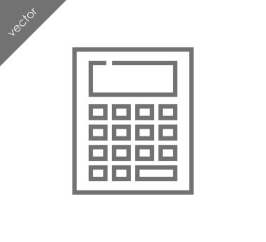 Hesap Makinesi Düz Simgesi