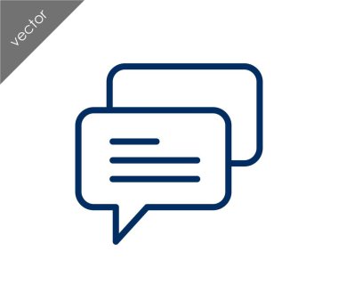 Konuşma kabarcıklar düz simgesini 