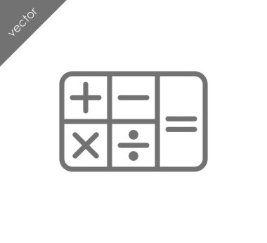 Hesap Makinesi Düz Simgesi