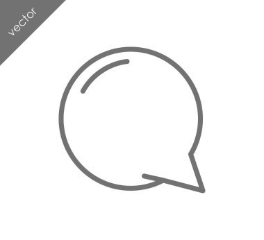Konuşma balonu düz simgesinin 