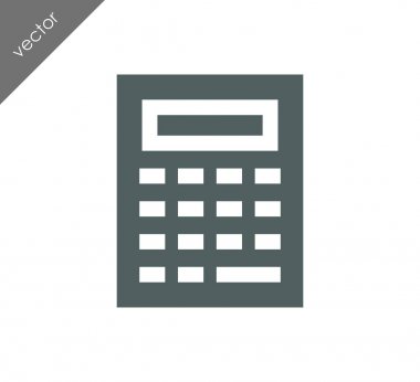 Hesap Makinesi Düz Simgesi