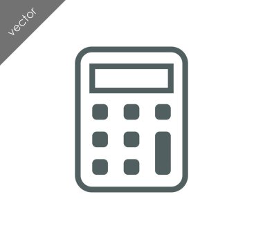 Hesap Makinesi Düz Simgesi