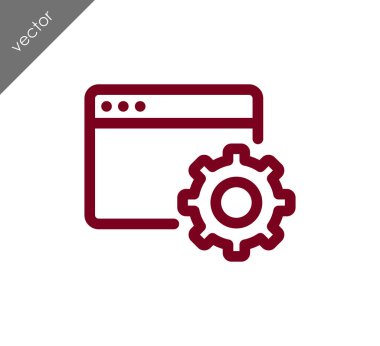 Web sayfası ayarları simgesi