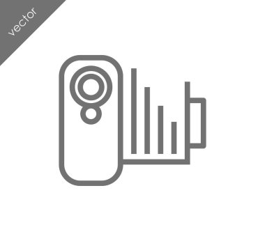 video kamera düz simgesi