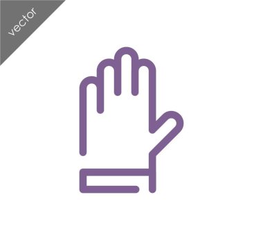 eldiven düz simgesi