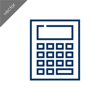 Hesap Makinesi Düz Simgesi