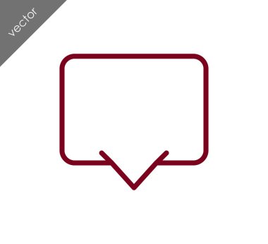 Konuşma balonu düz simgesinin 