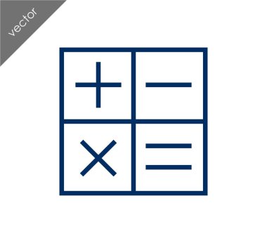 Hesap Makinesi Düz Simgesi