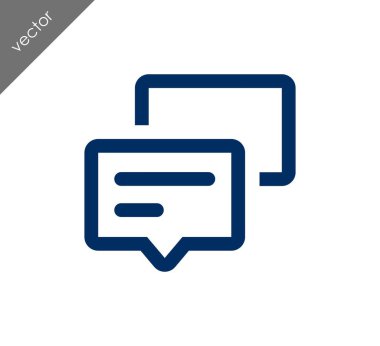 Konuşma kabarcıklar düz simgesini 