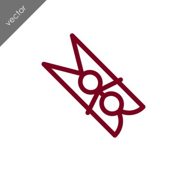 Clothespin düz simgesi