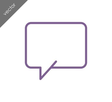 Konuşma balonu düz simgesinin 