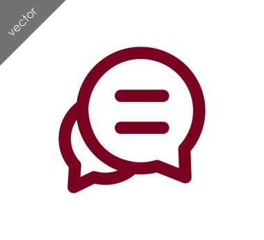 Konuşma kabarcıklar düz simgesini 