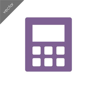 Hesap Makinesi Düz Simgesi