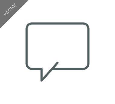 Konuşma balonu düz simgesinin 