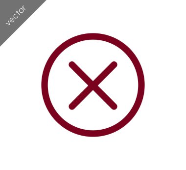 düz simgesini iptal 