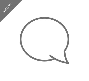 Konuşma balonu düz simgesinin 