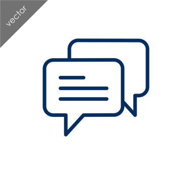 Konuşma kabarcıklar düz simgesini 