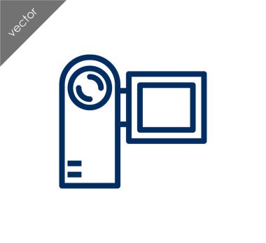 video kamera düz simgesi