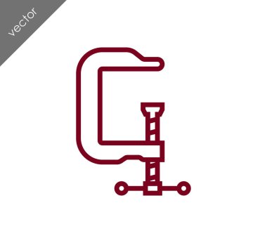 Kelepçe düz simgesi