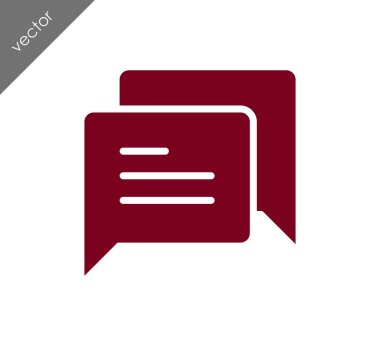 Konuşma kabarcıklar düz simgesini 