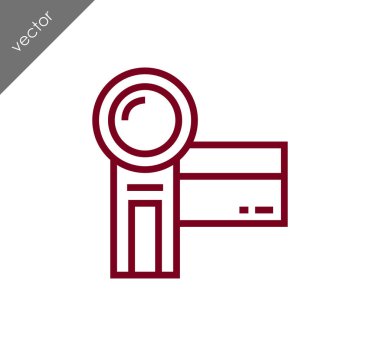 video kamera düz simgesi