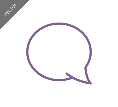 Konuşma balonu düz simgesinin 