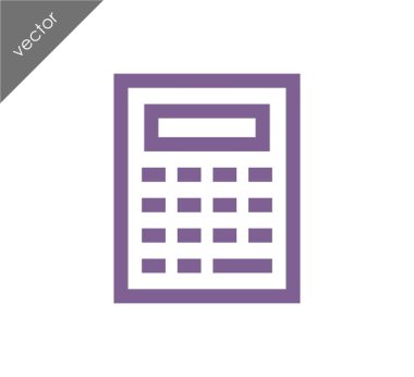 Hesap Makinesi Düz Simgesi