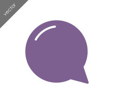 Konuşma balonu düz simgesinin 